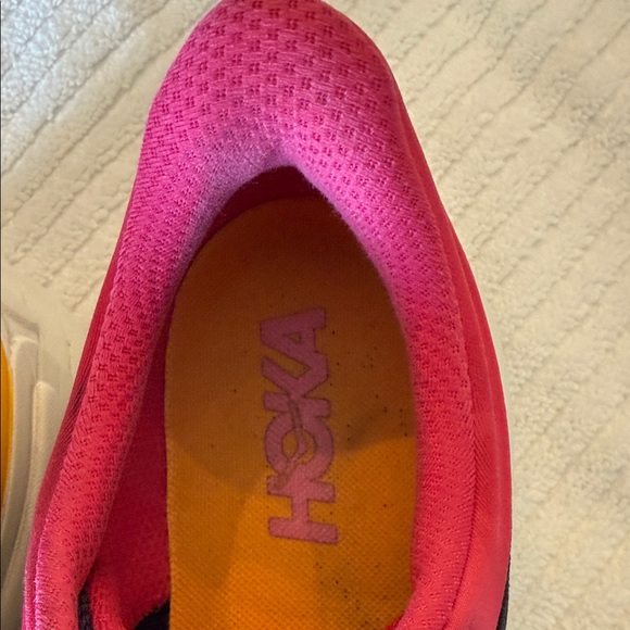 Hoka Bondi 9 Women's Navy and Pink Athletic Shoes - Picture 3 of 8